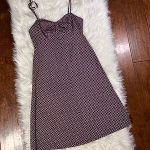 True vintage Marks and Spencer St Michael summer dress tie straps a-line US 2-4